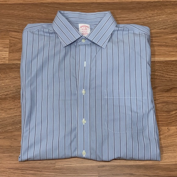 Brooks Brothers Madison L/S Striped Dress Shirt XL - Picture 1 of 5